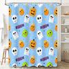 Halloween Ghosts Pumpkins Candy Lollipop Print Shower Curtain for Bathtub Home Decor Happy Halloween Gift Ideas