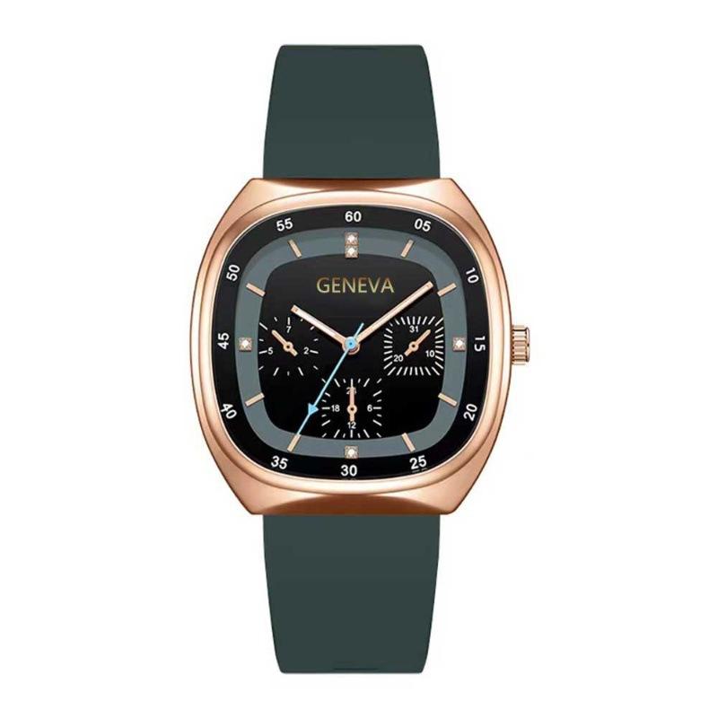 Square Watch Fashion High Sense Watch Silicone Digital Luminous Leisure Quartz Watch Gift Watch