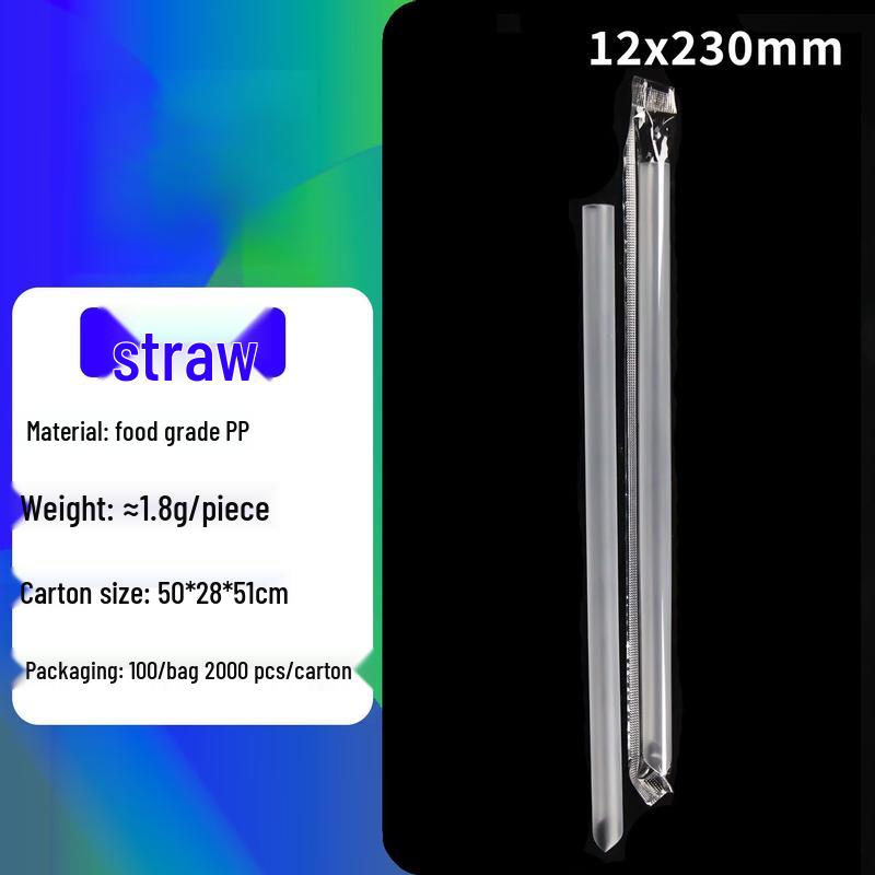 Yipan Disposable Transparent PP Drinking Straws