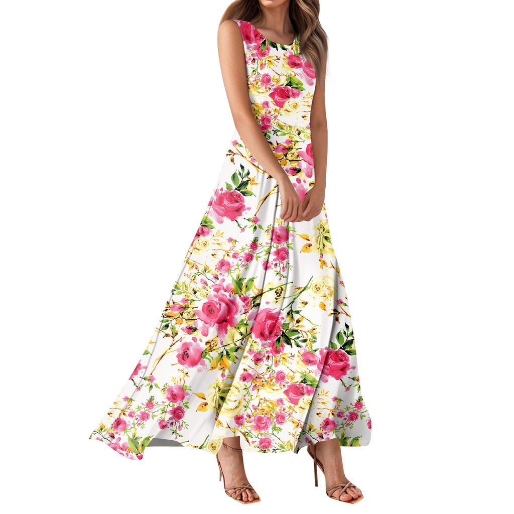 Rochii de vară pentru femei, rochii maxi casual, rochii maxi florale drăguțe, rochii pentru invitați la nuntă, rochii lejere din șifon