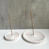 Incense Tray Silicone Mold Handmade DIY Round Pattern Incense Insert Stick Holder Cement Plaster Mould Crafts Making Home Decor
