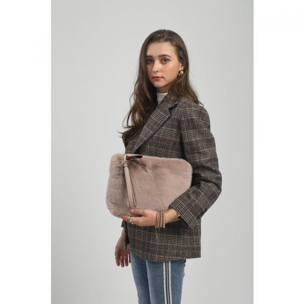 Lara Fur Clutch D Beige Lala2f165