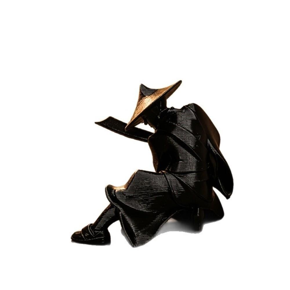 Decoration Ancient Warrior Statue Japanese Style Ninja Statue Cool Swordsman Figurine Indoor Use