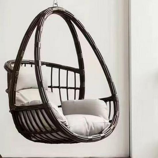 Indoor/Outdoor Rattan Hanging Basket Chair: Rocking Double Swing & Lazy Hammock