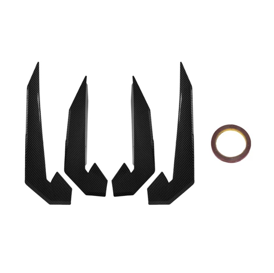 4Pcs Front Bumper Splitter Fins for Honda Civic TYPE R 2016-2021 Carbon