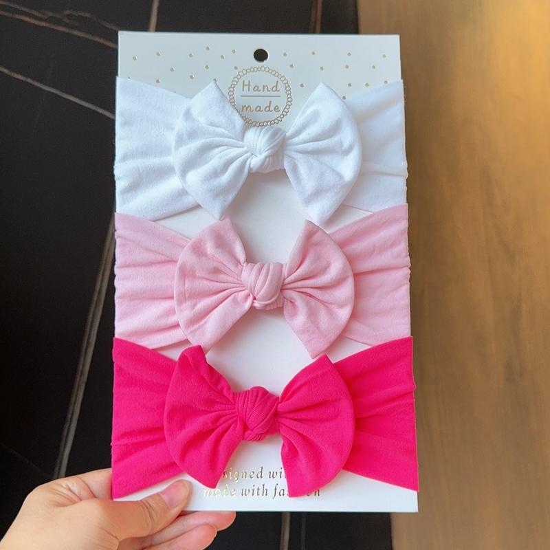 3pcs Baby Girl Bows Headband Newborn Turban Hairband Accessory Kids HairBand Outdoor Toddler Children HeadWrap Hair Accessories