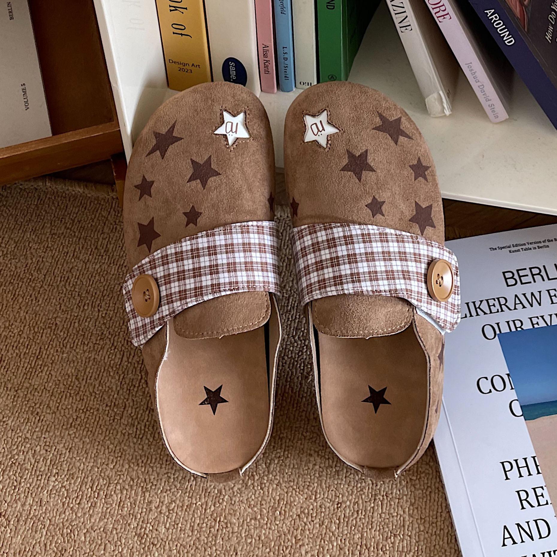 

Jinmi, retro non-slip inner heightening bag head flat-bottomed slippers for women s autumn outer wear 2025 new versatile cool slippers for women 35