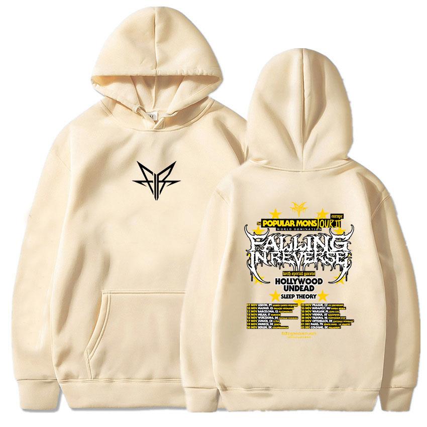 

Популярний одяг для туру Mons Falling in Reverse Толстовки з графікою гурту для чоловіків/жінок Хіп-хоп Зимові Судадери Важкі Металеві Пуловери 3XL