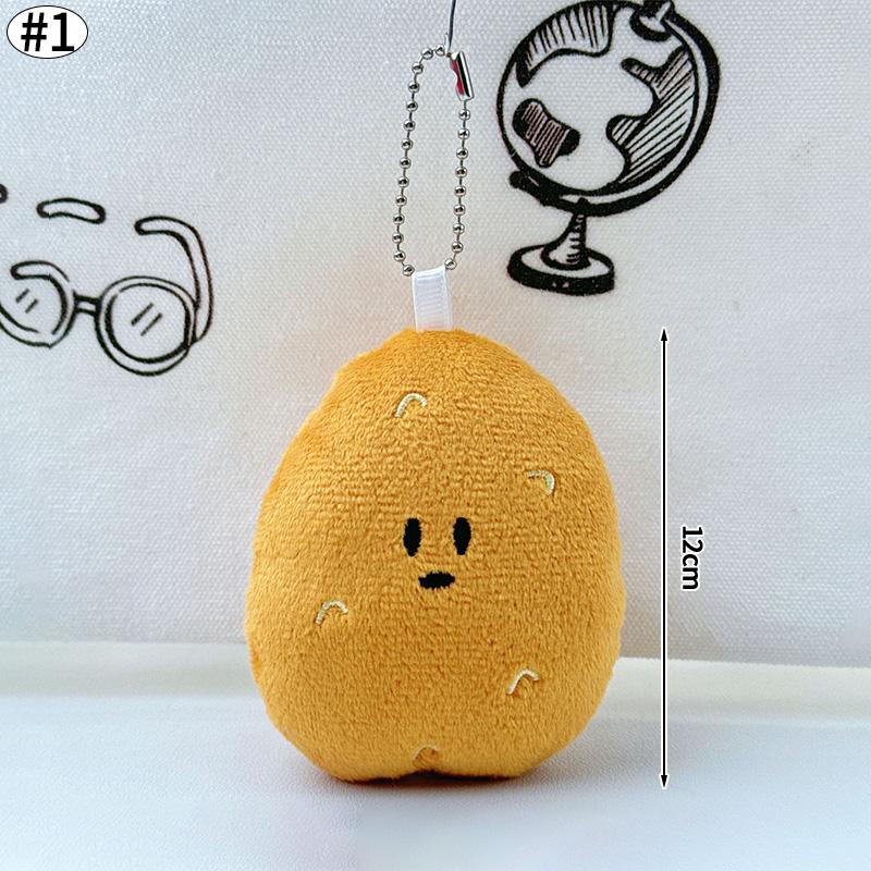 Vegetable Mini Food Plush Keychain Cute Potato Stuffed Keychains Backpack Pendant Car Keyrings Party Favors Classroom Prizes