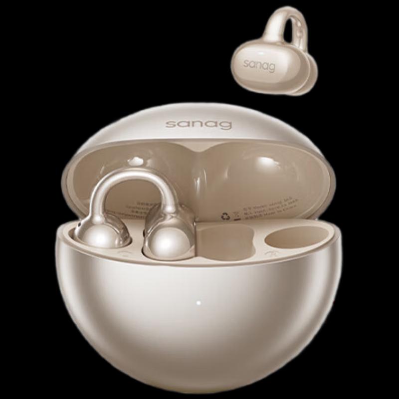 SANAG S6S Pro AI Wireless Open-Ear Clip Headphones with Bone Conduction Concept