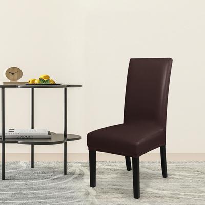 Waterproof PU Leather Dining Chair Covers, Stretch Oilproof Parsons Chair Slipcovers Removable Washable Kitchen Chair Protector for Dining Room