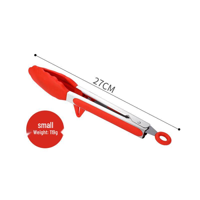 Stainless Steel Food Tongs with Stand