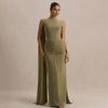 Spring Elegant European and American Women's Evening Gown - Sexy Backless Long Skirt with Flowing Ribbon