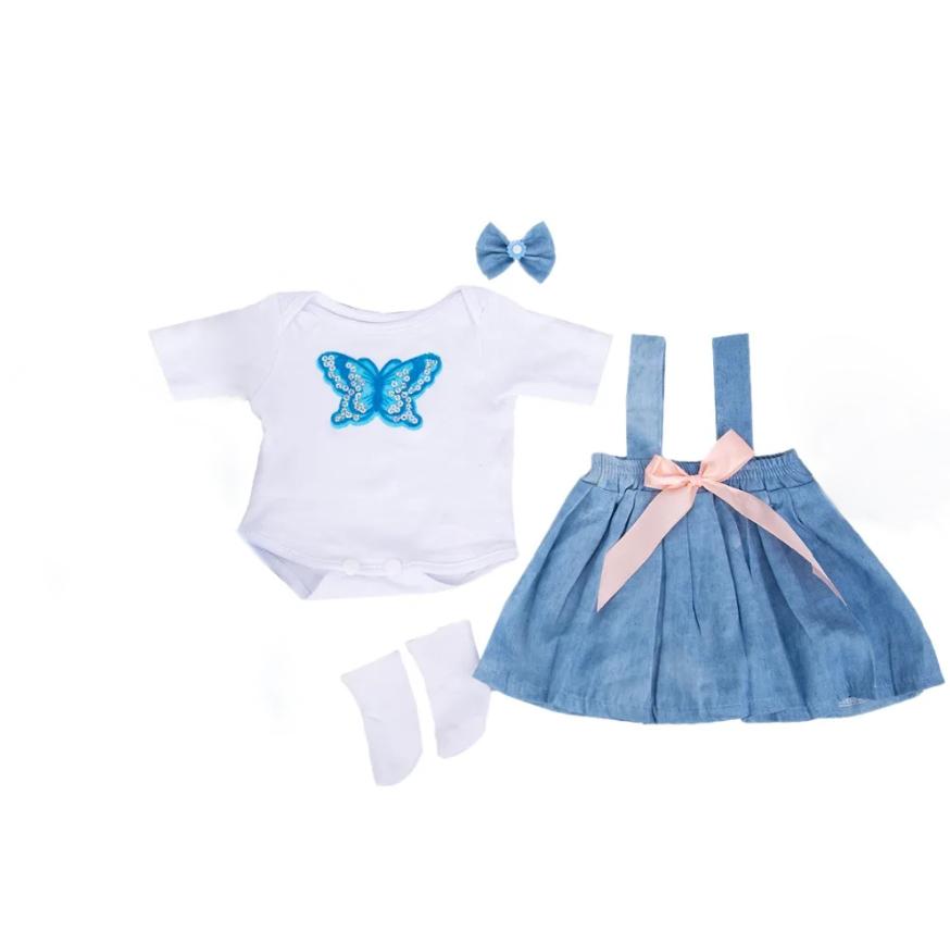 Roupas Fofas para Boneca Servem para Boneca Bebê de 48-50cm Bebê Reborn Boneca Criança Pequena Acessórios Conjuntos de Roupas