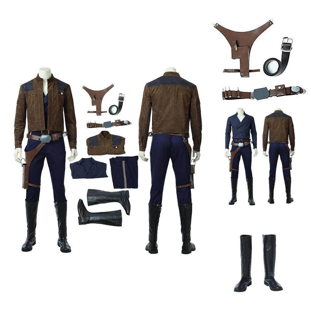 New Movie Solo A Star Wars Story Cosplay Costume Men Han Solo Premium Quality Set