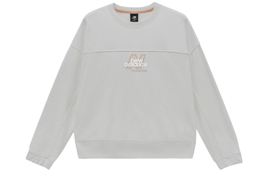 New Balance Sweatshirts Women s Gray Crew Neck Moderate Regular AWT24321-WTD XL