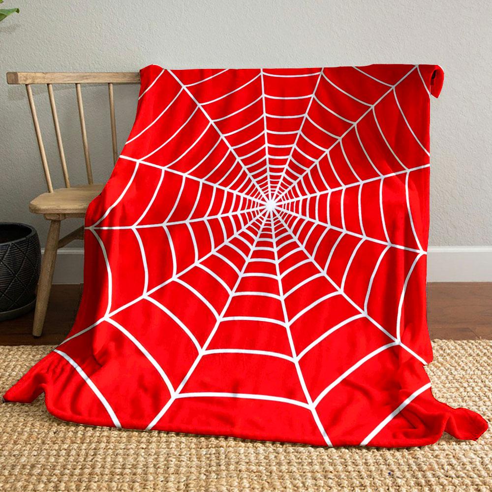 Red Spider Web Design print blanket soft and cozy perfect for the living room bed sofa or a nap,gift