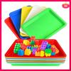 10 PCS Multicolor Plastic Art Trays,Activity Plastic Tray,Serving Tray For Art And Crafts,Painting,Organizing Supply