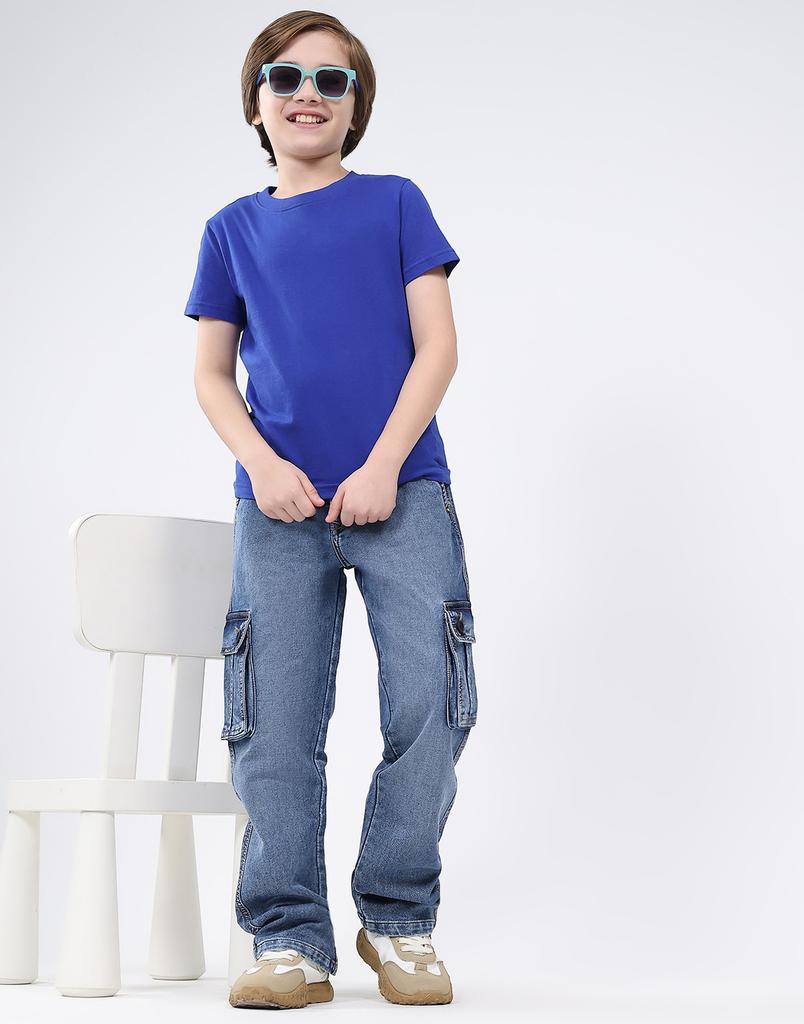 MONTE CARLO Jean cargo coupe droite pour garçon