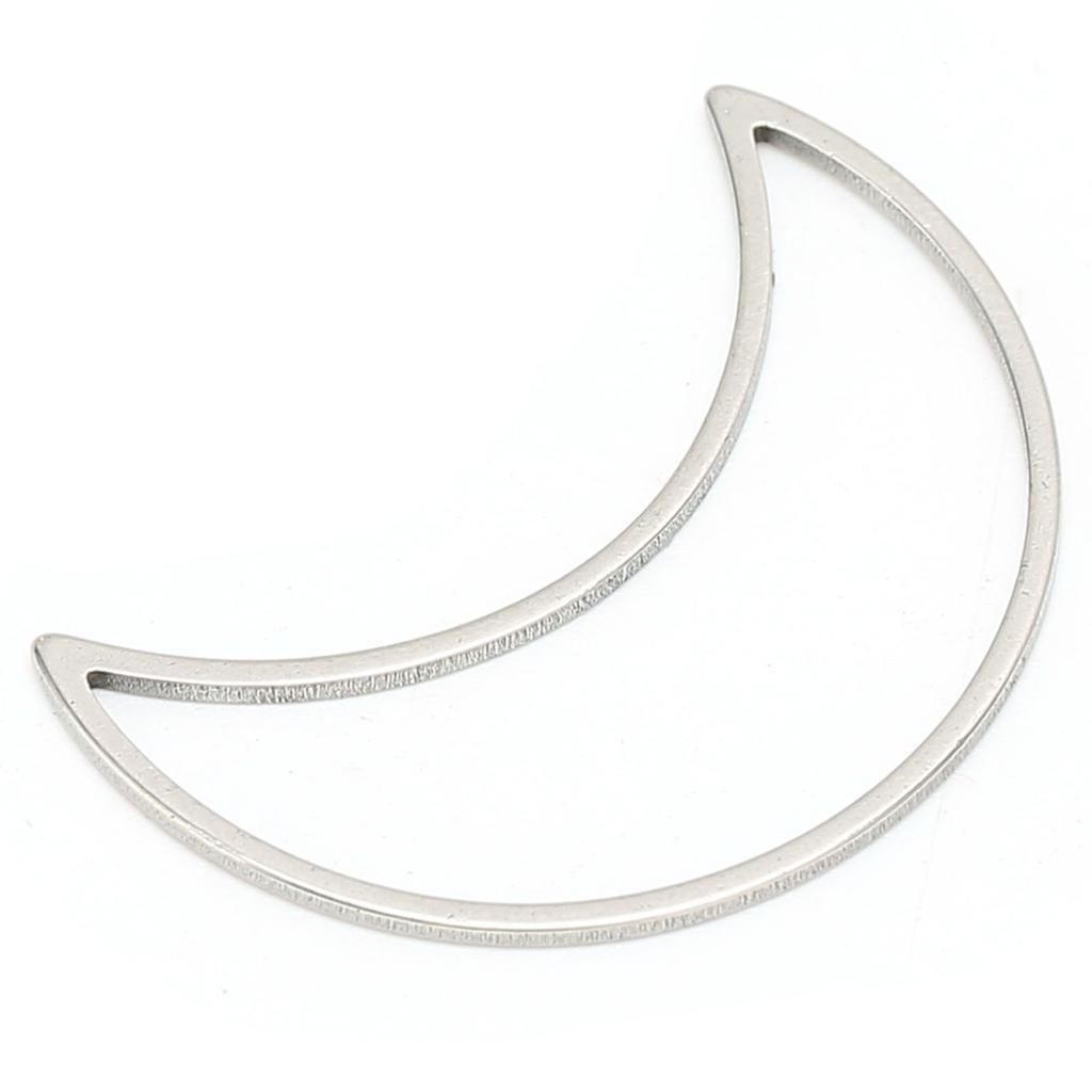 30pcs Moon Shaped Jewelry DIY Hollow Frame Metal Open Bezel Pendant for Resin CraftMoon Shape S