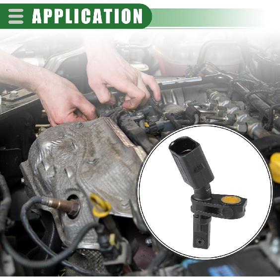 Motoforti Front Left ABS Speed Sensor,for Volkswagen Alltrack 2017-2019, ABS, No.WHT003861, Black
