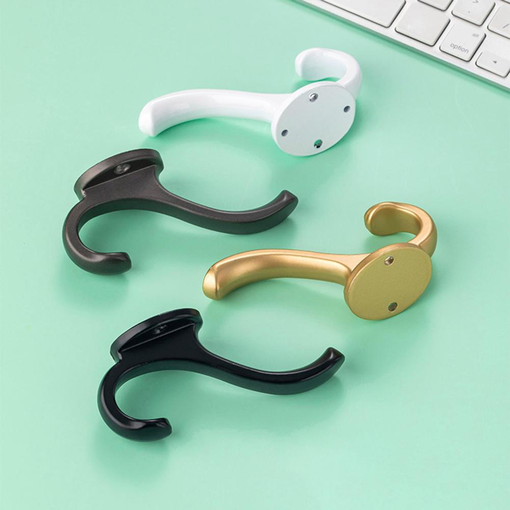 Anti-slip 1 Set Great Sturdy Structure Storage Hook Long-lasting Wall Hook Solid Color Household Supplies