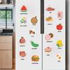 Cute Cartoon Food Fridge Stickers Self Adhesive Vinyl Decals for Kitchen Refrigerator and Wall Decoration