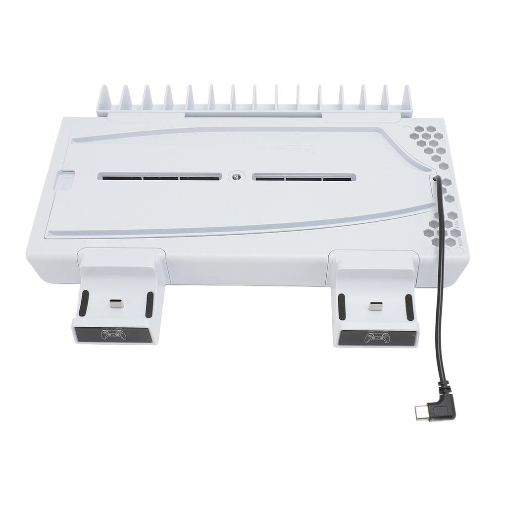 Game Controller RGB Cooling Base Multifunctional Efficient Dual Charging Station for Game Console