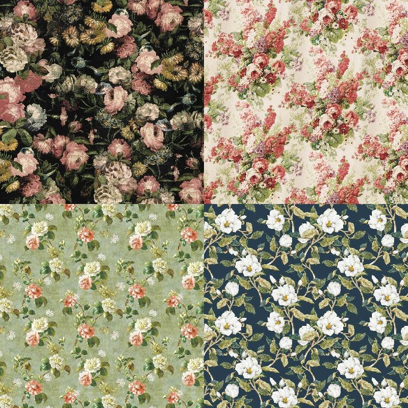 24 Sheets Flower Craft Paper Pads Cutting Dies Art Background Origami Scrapbooking Card Making