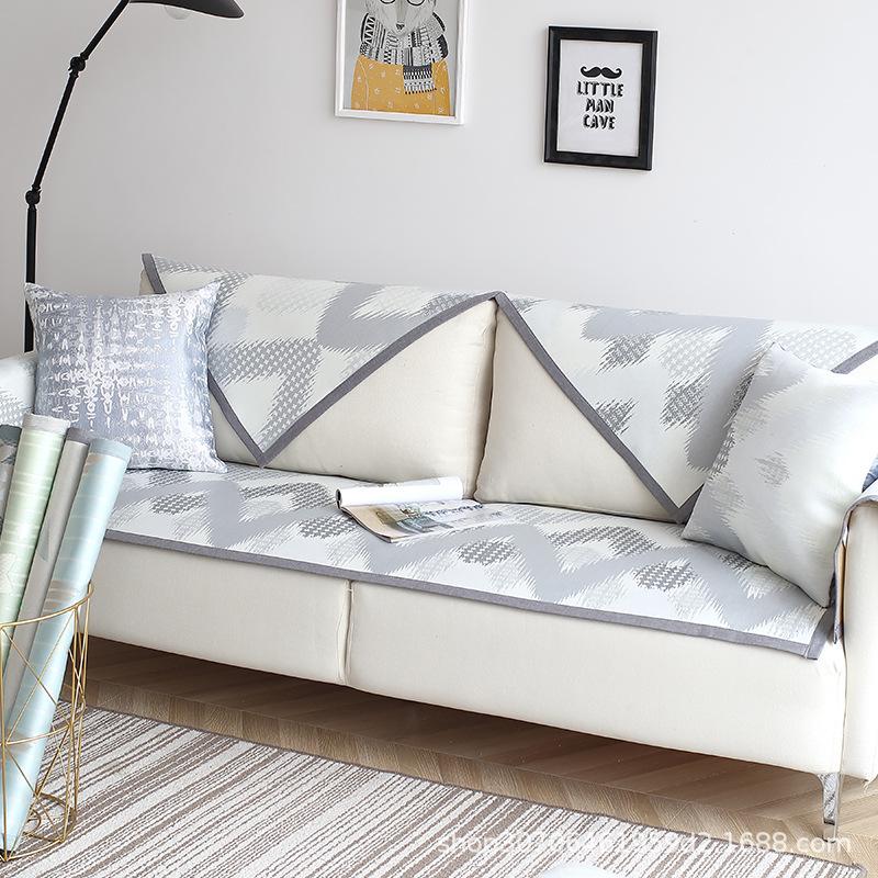 Sofa Cushion Summer Mat Non-Slip Ice Silk Rattan Mat Summer Living Room Cool Cushion Sofa Cover Cover Cloth
