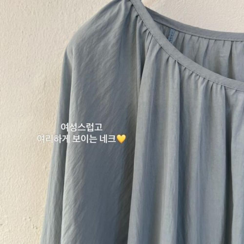 Dabimong Women Aileen Cool Sagrak Belt Slit Long Dress 2 Colors