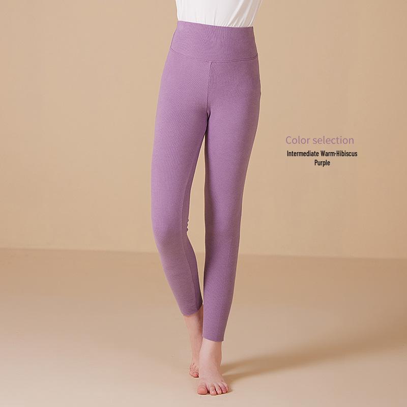 

Kids Fleece Leggings: High-Waisted, Tummy-Tucking, Double-Brushed, Thermal Pants for Autumn/Winter 130 cm