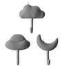 3 ks Roztomilý nástěnný háček Samolepicí Nástěnný Kuchyňský háček Mrak Měsíc Dekorativní háček Věšák na ručníky pro Organizaci Domova Ložnice Koupelny