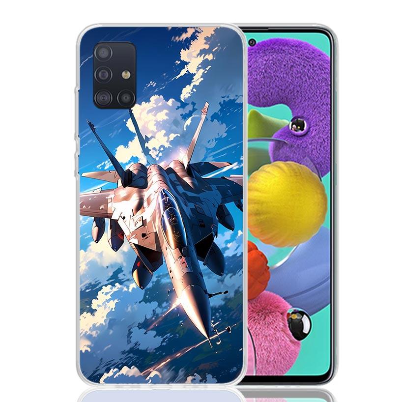 Aircraft Airplane Cool Phone Case For Samsung Galaxy A52 A32 A22 A12 A02S A50S A30S A51 A31 AA71 Note 20 Ultra 10 S10 Plus Galax