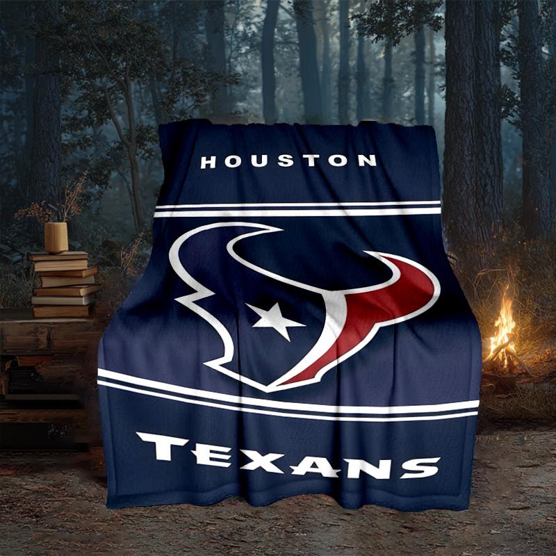 Houston-Texans Artwork Blanket Flannel Throw for Sofa, Travel, Camping, Livingroom, Office, Chair and Bed Soft and Warm Holiday gifts