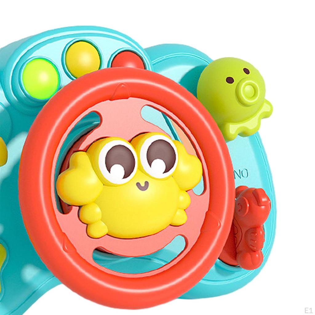 Children Electric Vocal Steering Wheel Sensory Toy with Sound Montessori Early Learning for