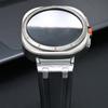 Luxury Silicone Strap+Plastic Case for Samsung Galaxy 7 6 44mm 40mm Sport Men Band for GALAXY Watch 7 6 Change To Ultra Bracelet