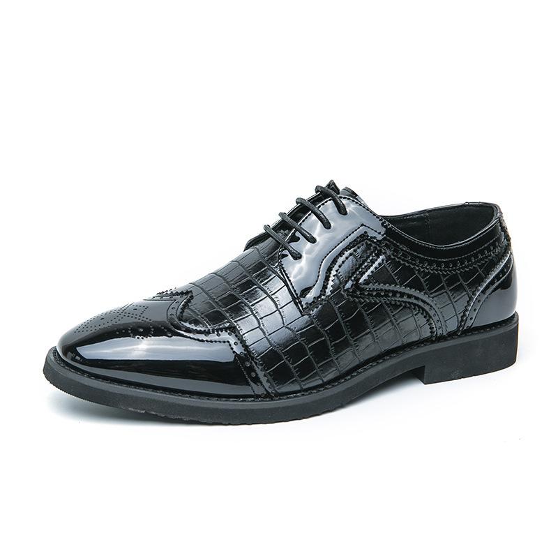 

Spring and Autumn Size 48 Men s Leather Shoes Business Dress Office Men s Shoes Groom Wedding Shoes 38 чорний