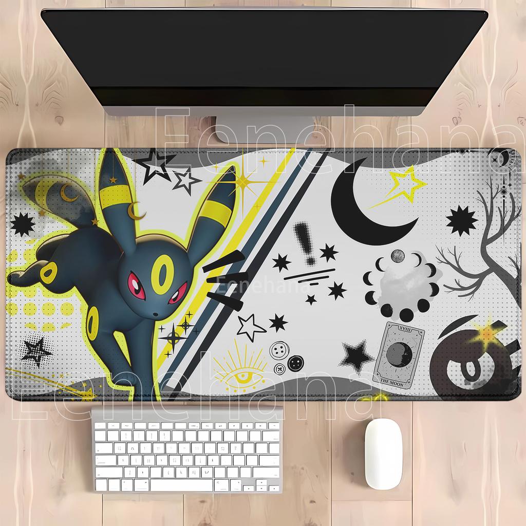 Mouse Pad Eevee Gaming Anime Hd Printing Kawaii Pc NonSlip Base Keyboard Overlock Office Mousepad Overlock Xxl Desk Mat