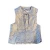 Women's Ethnic Style Jacquard Embroidery Button Collar Vest