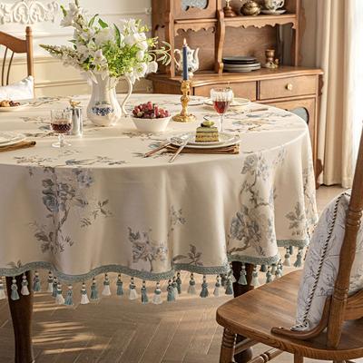 Nappe Rotonda con Nappe Cinesi Per Tavolo da Pranzo Tessuto Jacquard Copertura Tavolo da Caffè Tè Per Decorazione Evento Festa di Compleanno