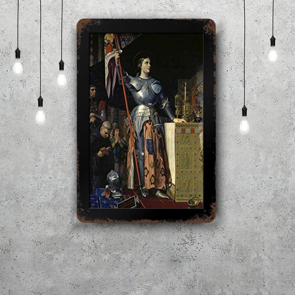 St Joan of Arc Vintage Metal Tin Signs Posters Decor Retro Metal Plaque Wall Art Decor for Garage Bar