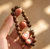 Exquisite Carving Bracelet: Agarwood, Imitation Beeswax, Turquoise & Hetian Jade