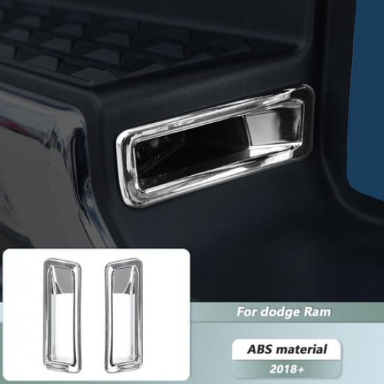 For Ram 3500/2500/1500 -2024 Chrome Rear License Plate Lamp Cover Trim Bezel