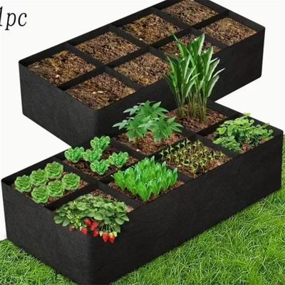 Felt Multi-grid Plant Bag, Rectangular Flower Pot, Beautiful Plant Bag, Landscaping, Eight-mouth Planting Bag Bucket