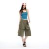 High Waist Loose Multi Pocket Cropped Capri Pants For Women Casual Trousers Trendy Versatile Loose Straight Slimming FigureFlattering Style