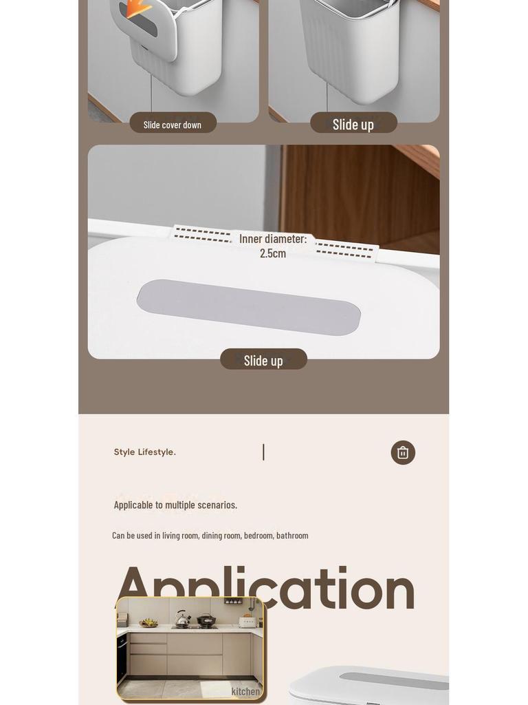 25 nových nástěnných odpadkových košů: Bez děrování, obousměrné víko, silikonová rukojeť, materiál PP