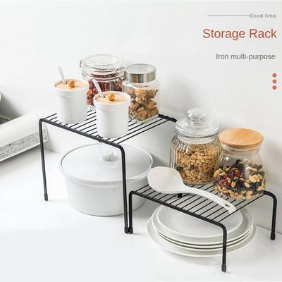 Storage Rack Wrought Iron Hollow Drain Shelf Single Layer Bedroom Bathroom Kitchen Storage Holder Home Accessories