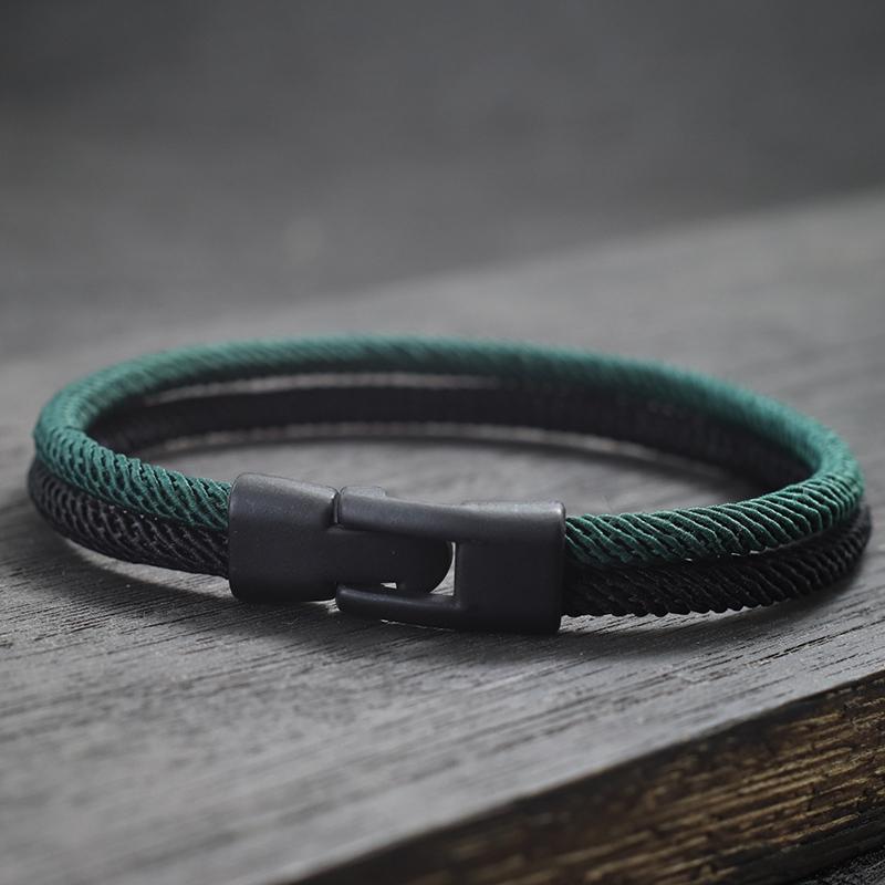 

Noter Bicolor Rope Bracelet Men Ukraine Braclet In Blue Yellow Viking Bangle Pulseira Masculino Cool Biker Accessoriess Hombre 21.5cm(8.5In)