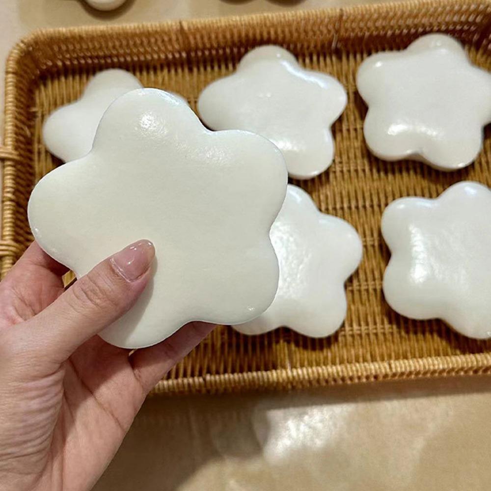 

Slow Rise Sticky Milk Scent Star Squeeze Toy Simulation Star Pinch Toy Christmas Gift белый